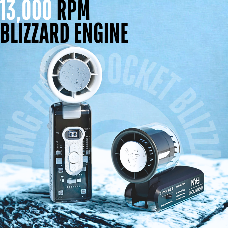 Clickspot® ArcticFold Turbo Cooling Handheld Fan - Clickspot